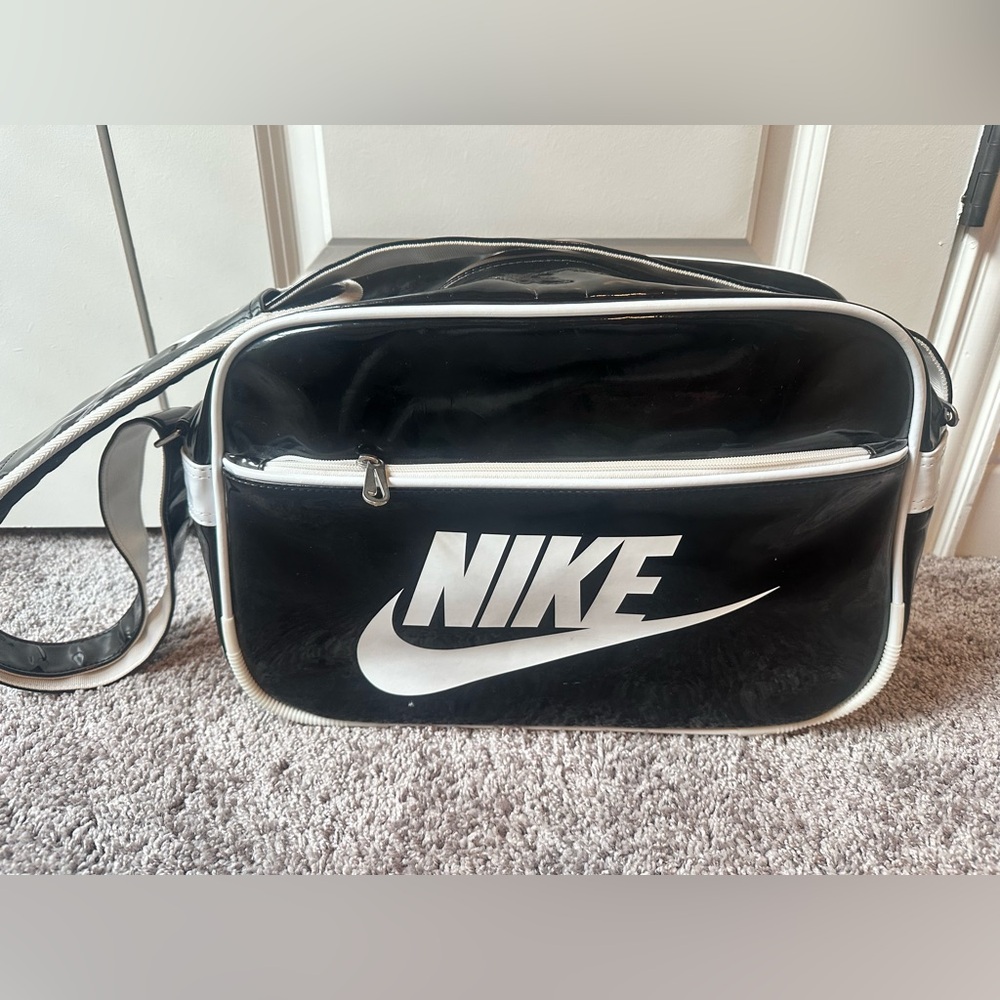 Nike Retro Black and White Messenger Bag